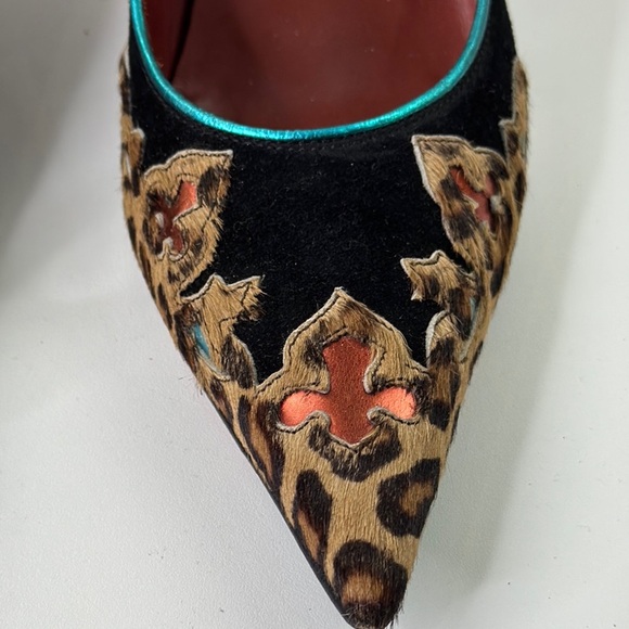 Couture Donald J. Pliner Fabulous Animal Print Heels Women's Shoes size 9 - Picture 11 of 14
